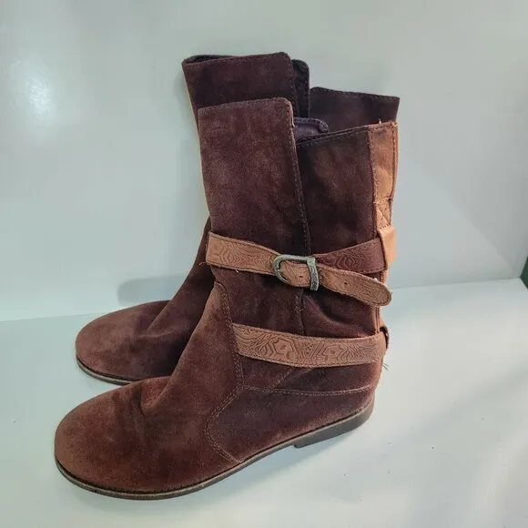EMU Australia Wood Leather Ainslie 10&quot; Shaft Suede Boot Size 10 EU 42
