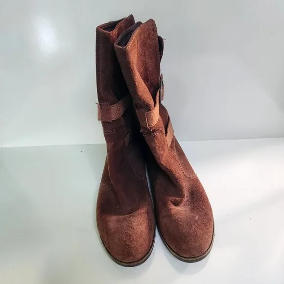 EMU Australia Wood Leather Ainslie 10&quot; Shaft Suede Boot Size 10 EU 42