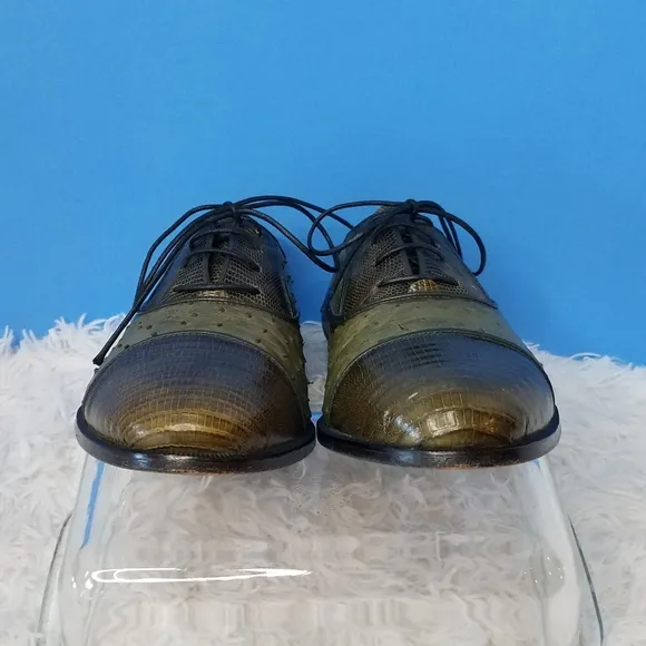 Ennesi Gold Lizard/Ostrich  Oxfords