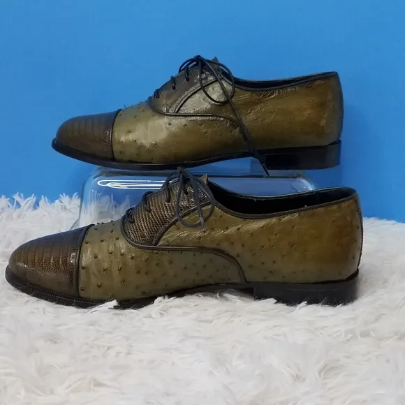 Ennesi Gold Lizard/Ostrich  Oxfords
