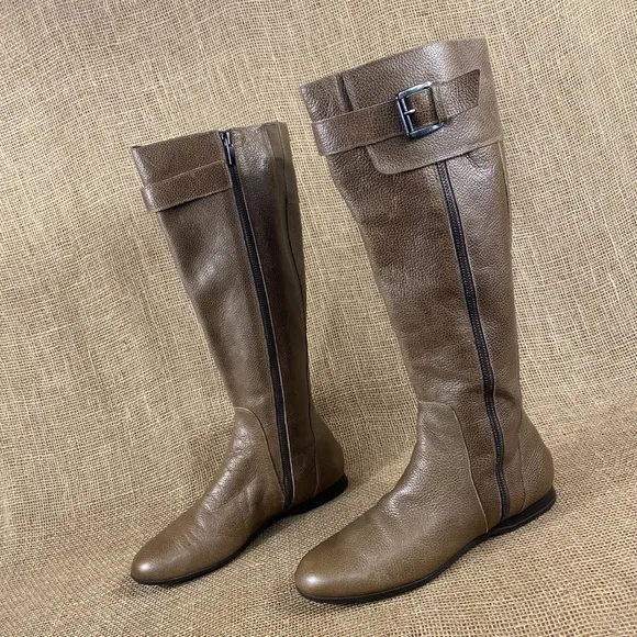 Enzo Angiolini boots tall riding flat leather zipper insulated women’s size 7.5