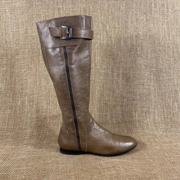 Enzo Angiolini boots tall riding flat leather zipper insulated women’s size 7.5