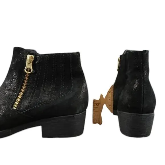 Eric Michael Shoes Womens 36 Booties Fashion Leather Tatiana Double Zip Classic
