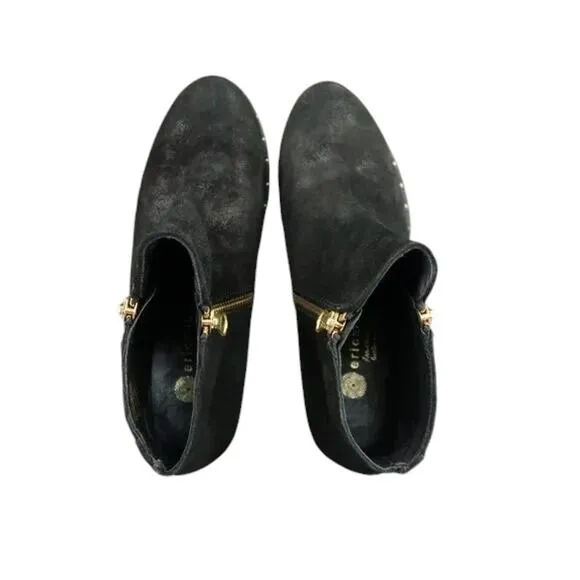 Eric Michael Shoes Womens 36 Booties Fashion Leather Tatiana Double Zip Classic