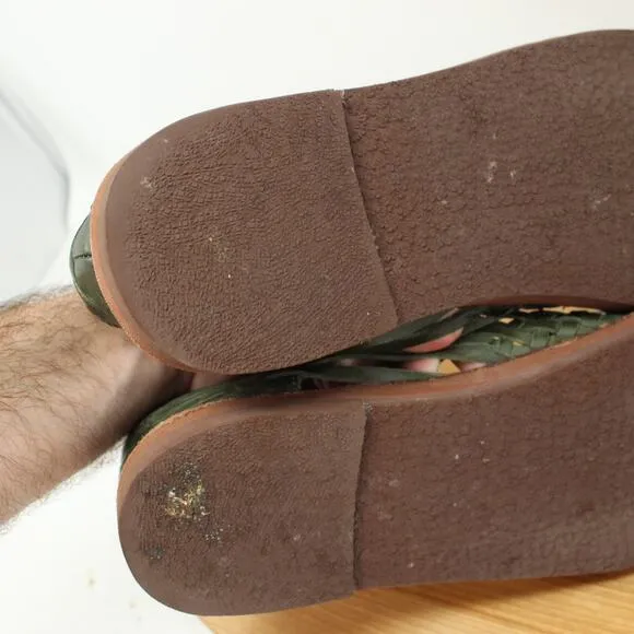Espiritu Sandals Mens 13 Selva Classic Huaraches Army Green Handwoven Breathable