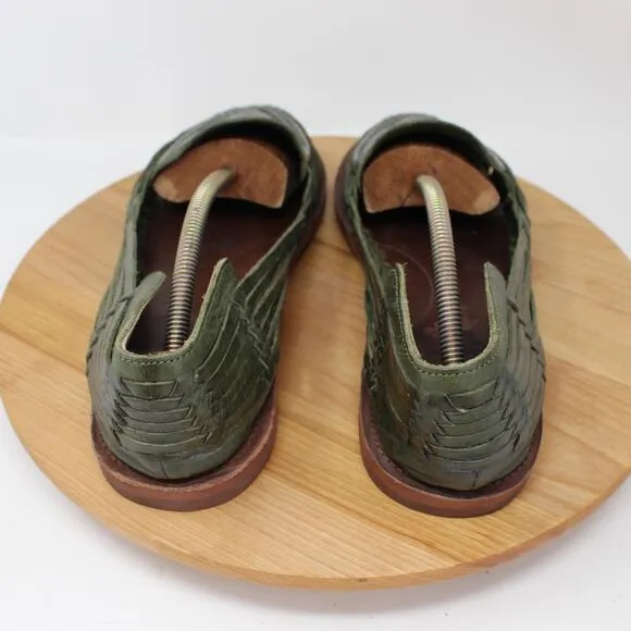 Espiritu Sandals Mens 13 Selva Classic Huaraches Army Green Handwoven Breathable