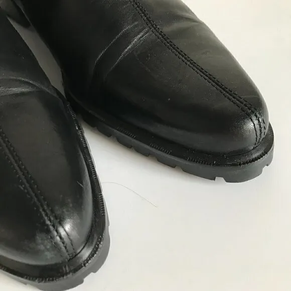 Etienne Aigner LUXE Black Leather Ankle Boots Size 9