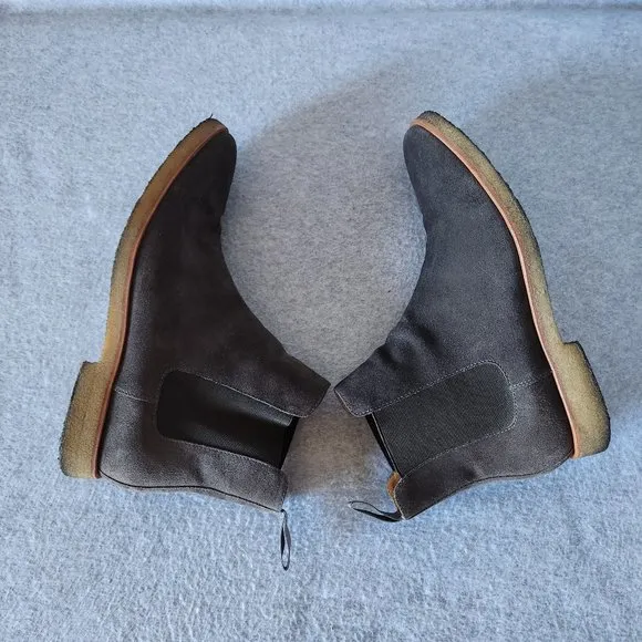 EUC New Republic Mark McNairy Suede Sonoma Chelsea Boots Crepe Sole Brown