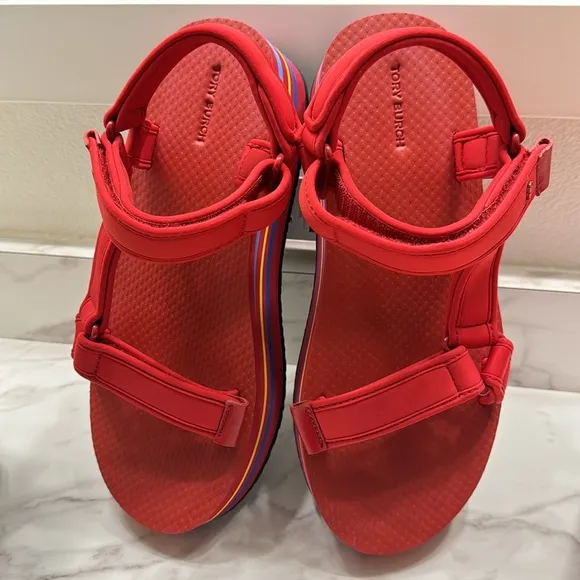 EUC Tory Burch Sport Eva Sandal Neoprene Strap Flare