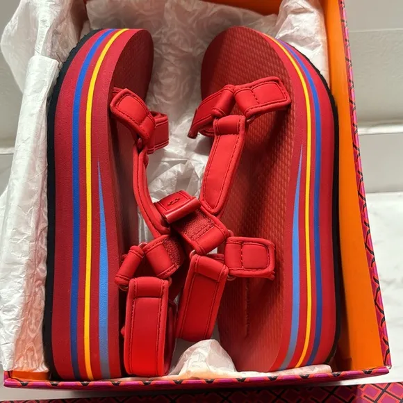 EUC Tory Burch Sport Eva Sandal Neoprene Strap Flare