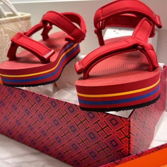 EUC Tory Burch Sport Eva Sandal Neoprene Strap Flare