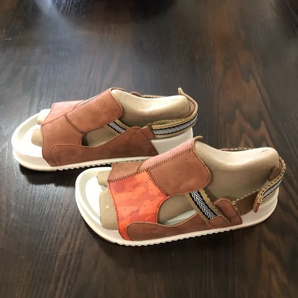 EUC💫KuaiLu Walking Platform Plantar Fasciitis ArchSupport Brown Open-Toe Sandls