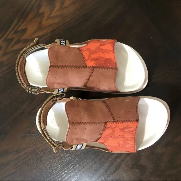 EUC💫KuaiLu Walking Platform Plantar Fasciitis ArchSupport Brown Open-Toe Sandls