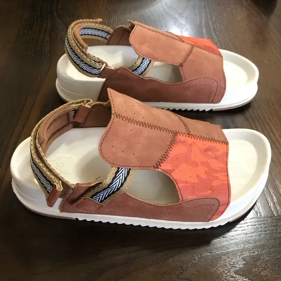 EUC💫KuaiLu Walking Platform Plantar Fasciitis ArchSupport Brown Open-Toe Sandls
