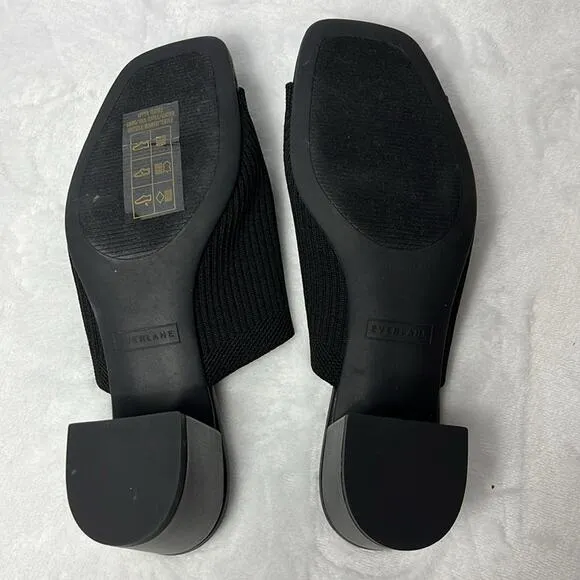 Everlane The Glove Mules in ReKnit Black New Womens Size 5 Sandals Heels NWOB