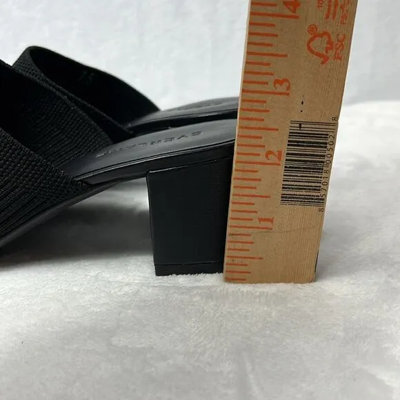 Everlane The Glove Mules in ReKnit Black New Womens Size 5 Sandals Heels NWOB
