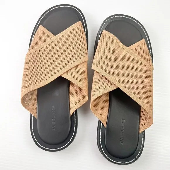 Everlane The ReKnit City Flatform Sandal Size 11 Tan Black