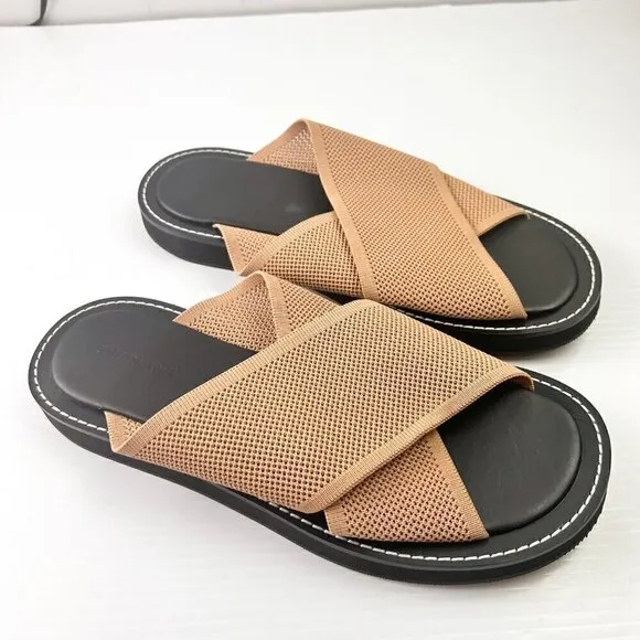 Everlane The ReKnit City Flatform Sandal Size 11 Tan Black