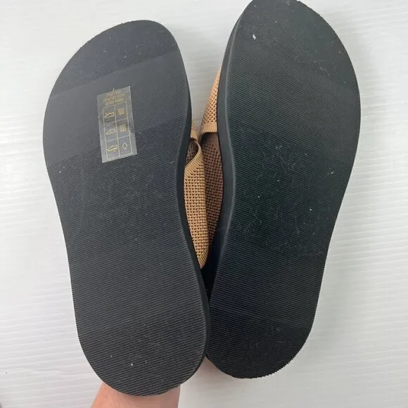 Everlane The ReKnit City Flatform Sandal Size 11 Tan Black