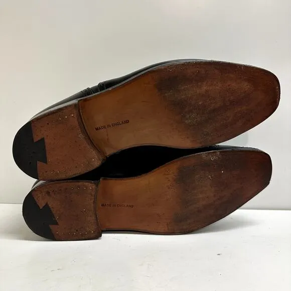 EXCELLENT Tricker's Kensington Oxford Black Calf Cap Toe City Shoe US 9.5 UK 8.5
