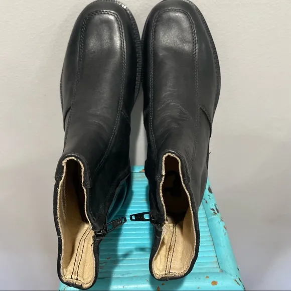 Executive Imperials Miracle Tread Black Leather Apron Toe Boots Size 7 E2