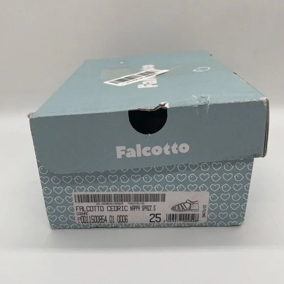 Falcotto Naturino Cedric Kids Nappa Leather Brown Sandals Size 25 US 8 Fisherman