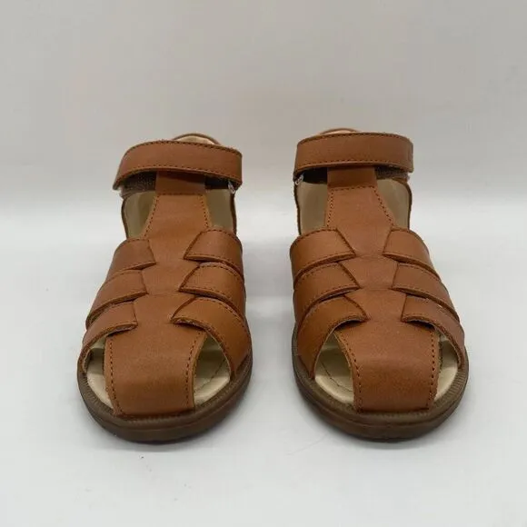 Falcotto Naturino Cedric Kids Nappa Leather Brown Sandals Size 25 US 8 Fisherman