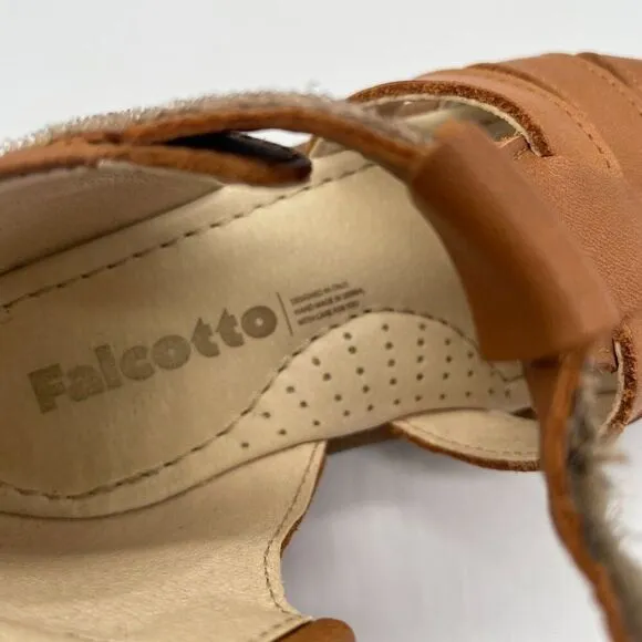Falcotto Naturino Cedric Kids Nappa Leather Brown Sandals Size 25 US 8 Fisherman