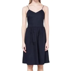 Farrow Navy Spaghetti Strap Deep Blue Dress Workwear Date Wedding Guest Small