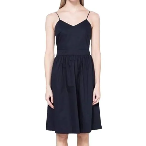 Farrow Navy Spaghetti Strap Deep Blue Dress Workwear Date Wedding Guest Small