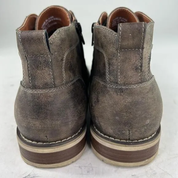 Ferro Aldo Blaine MFA806035 Mens Casual Mid-Top Zipper Boots US 11 Brown Chukka