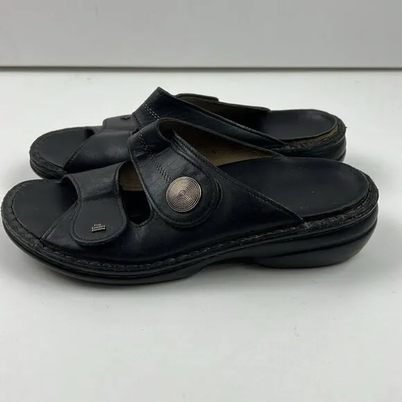 Finn Comfort Women's Black leather Sansibar Sandals Size 39