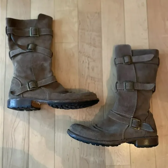 FIORENTINI   BAKER Taupe Brown Suede Eternity Womens Boots Size 39 / Retail $740