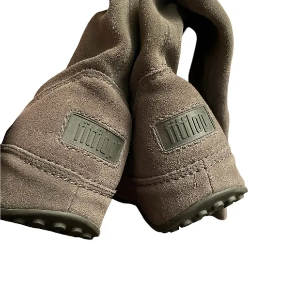 FIT FLOP SUEDE LOW WEDGE BOOTS