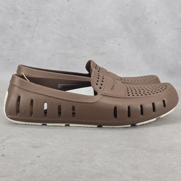 Floafers Water Shoes Mens Size 10 Country Club Drivers Driftwood Brown Coconut