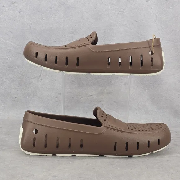 Floafers Water Shoes Mens Size 10 Country Club Drivers Driftwood Brown Coconut