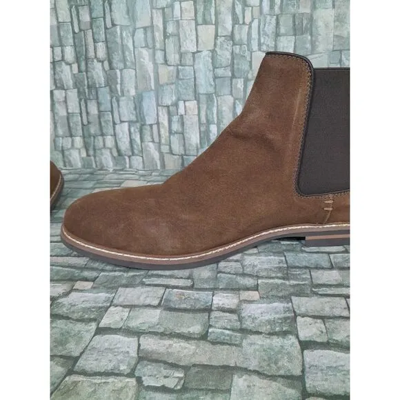 Floyd Boots Chelsea Boot Brown  Pull Up Stretch Side Panels Men Sz 13‎