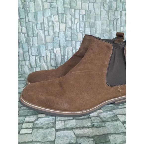Floyd Boots Chelsea Boot Brown  Pull Up Stretch Side Panels Men Sz 13‎