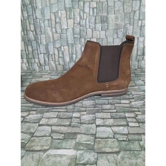 Floyd Boots Chelsea Boot Brown  Pull Up Stretch Side Panels Men Sz 13‎