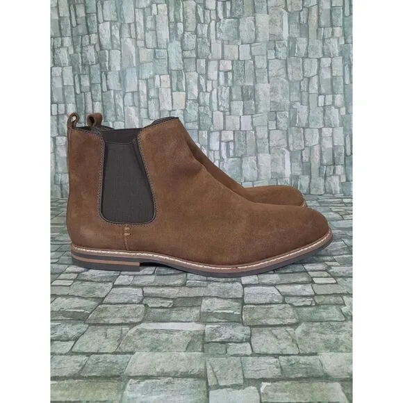 Floyd Boots Chelsea Boot Brown  Pull Up Stretch Side Panels Men Sz 13‎