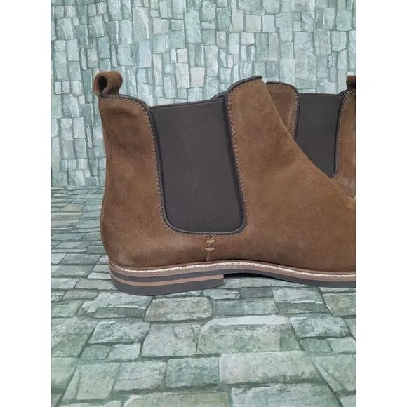 Floyd Boots Chelsea Boot Brown  Pull Up Stretch Side Panels Men Sz 13‎
