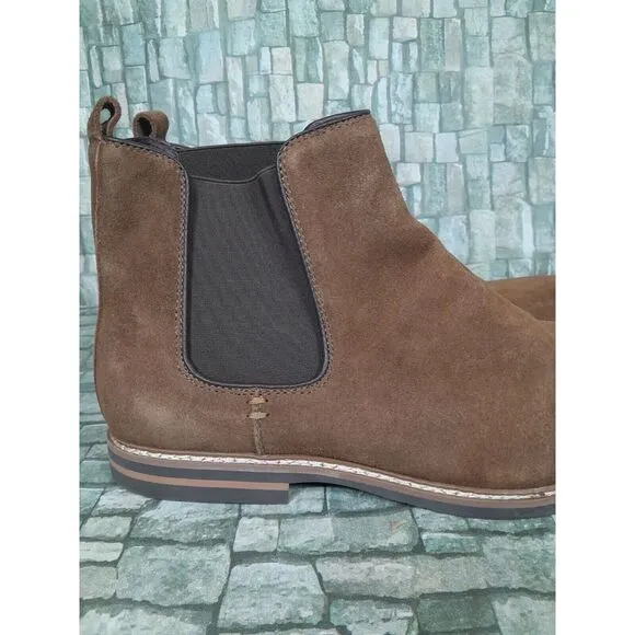 Floyd Boots Chelsea Boot Brown  Pull Up Stretch Side Panels Men Sz 13‎