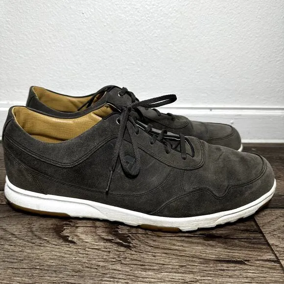 FootJoy Casual Golf Shoes Waterproof Suede Lace Up Spikeless Slate Wax 13M