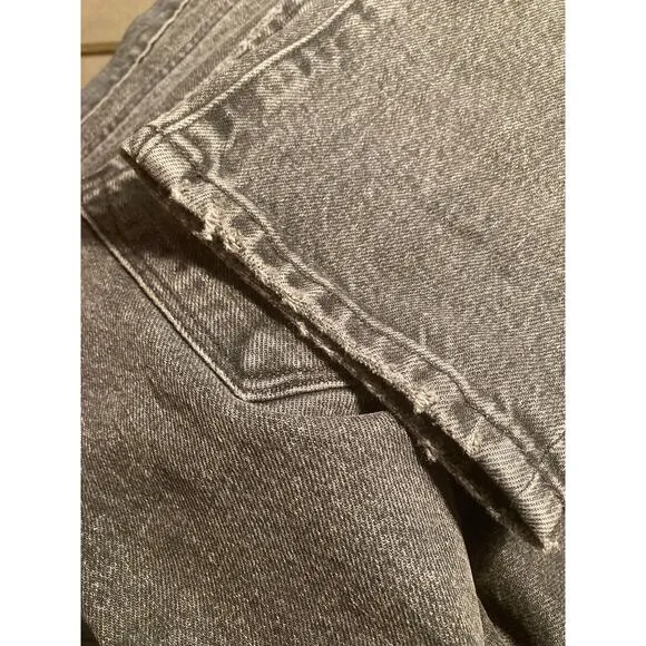 Frame La Garcon Straight Leg Gray Faded Black Ankle Straight Leg Jeans ~ Sz 28