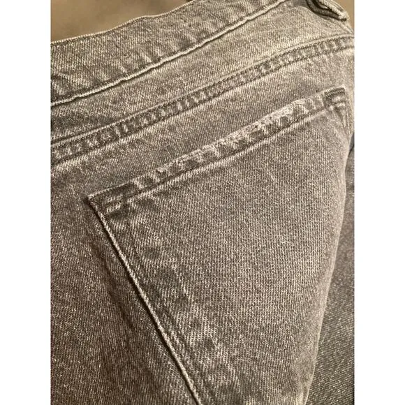 Frame La Garcon Straight Leg Gray Faded Black Ankle Straight Leg Jeans ~ Sz 28