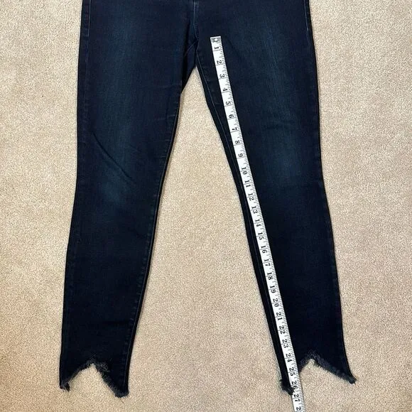 Frame Le High Skinny Double Triangle Raw Hem Jeans in Keen Women Size 29