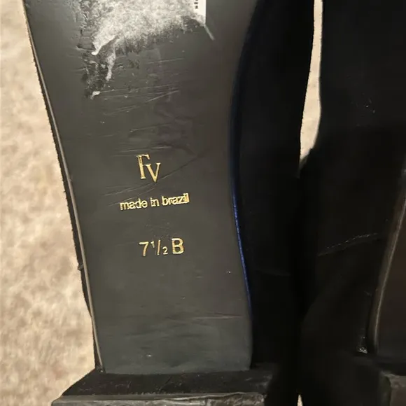 FRANCES VALENTINE Black Suede Leather Chelsea Boots