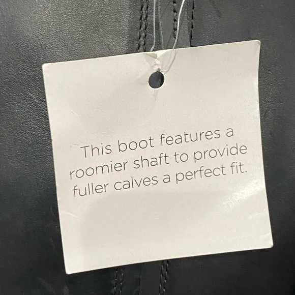 FRANCO SARTO Black Leather Dorica Wide Calf Boots Women’s Size 6.5 NWT