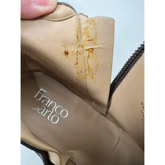 Franco Sarto Keegan Boot Brown Leather Bootie Women’s Size 10