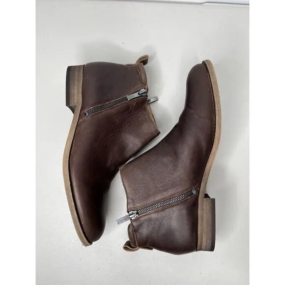 Franco Sarto Keegan Boot Brown Leather Bootie Women’s Size 10